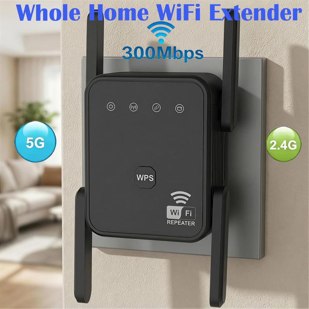 Outdoor Usb Power Adapter - 2026年新型WiFiリピーター 300Mbps 2.4GHz ワイヤレスWiFiアンプ 信号拡張器 家庭用壁掛けWi-Fi信号ブースター