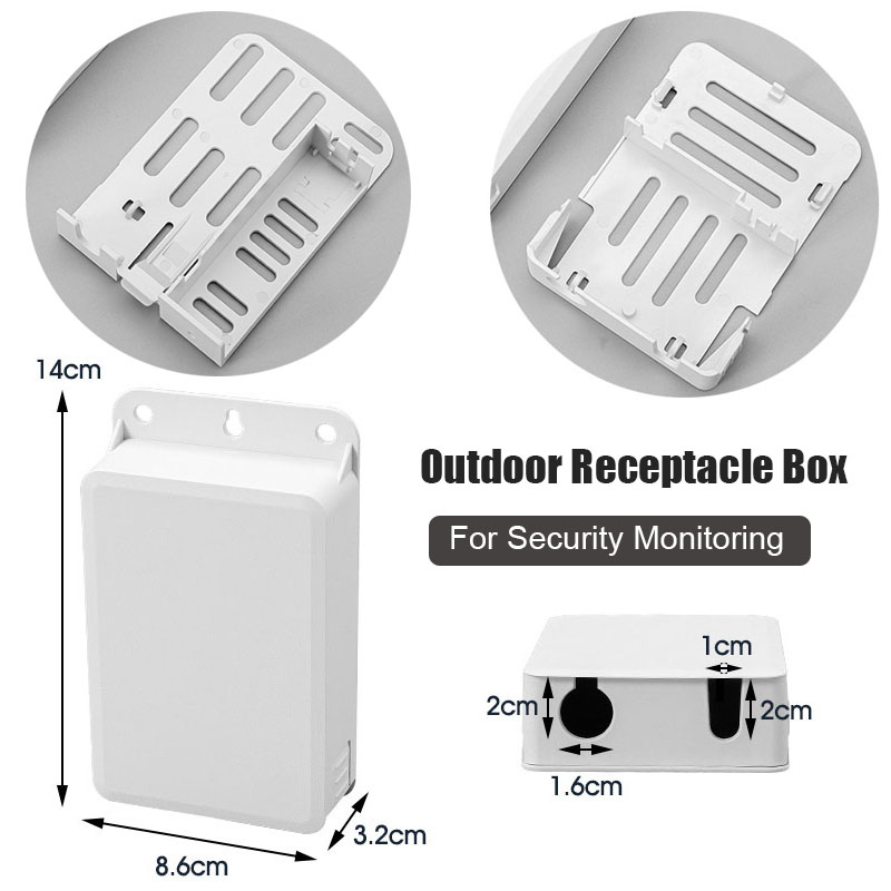 Outdoor Power Receptacle - 屋外コンセントカバー 電気コンセントボックス 引き出し型 POE ケーブルジャンクションボックス POE