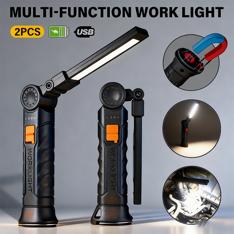 Outdoor Usb Power Bank - ポータブル COB LED 懐中電灯 USB 充電式ワークライト