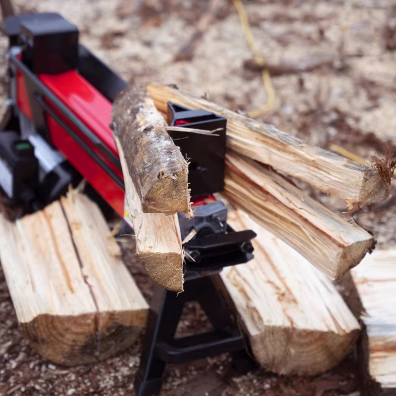 Log Splitter Electric - 4/6/8トン油圧薪割り機 電動薪割り機 セール中 シングルブレード設計 52/55MMストローク 薪割り用