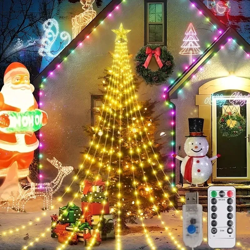 Outdoor Power For Christmas Lights - USB 電源スターウォーターフォール LED ストリングライト 2 メートル