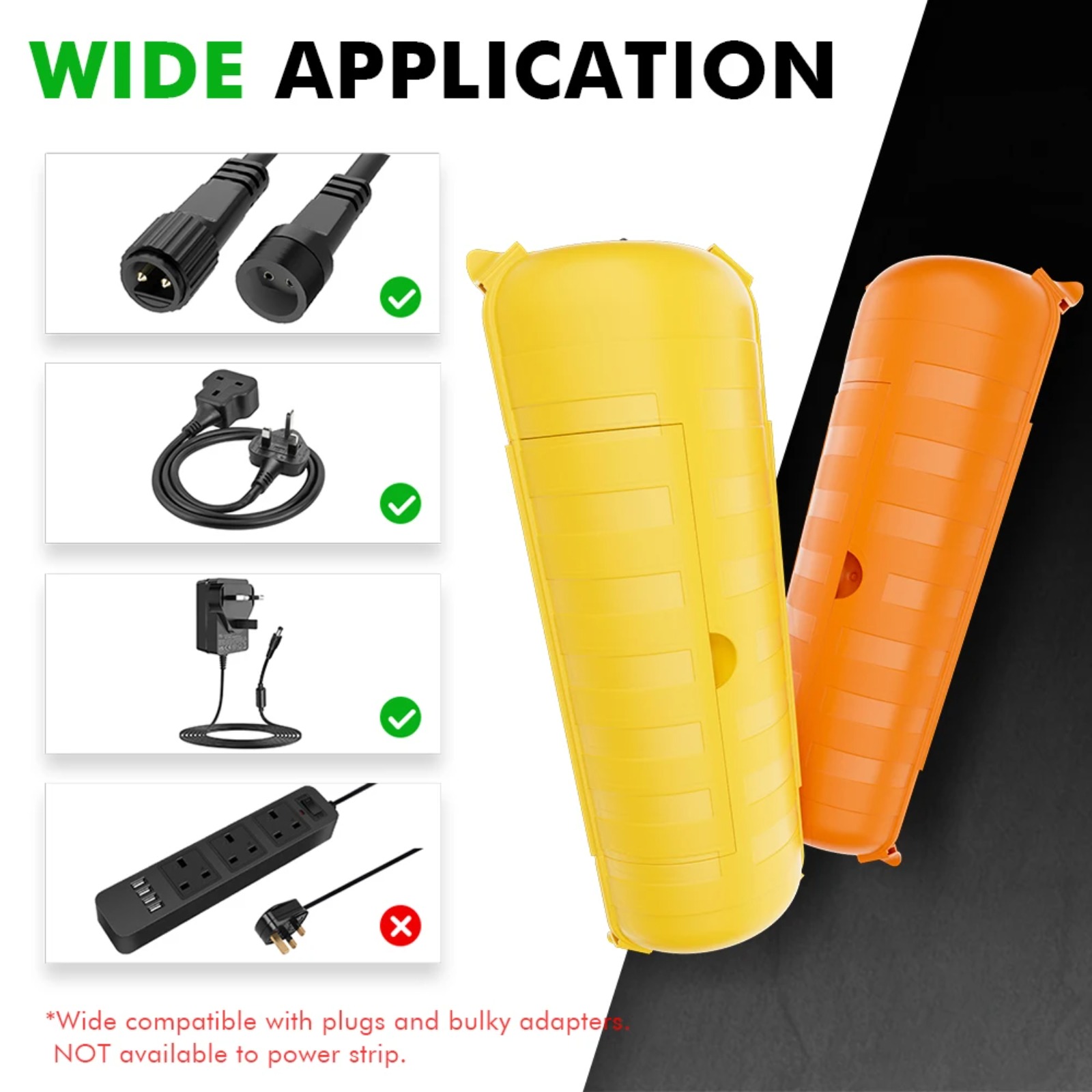 Outdoor Power Strip With Cover - IP44 屋外延長コードカバー 29x11x7.5cm 高耐久 PP 電気ボックス