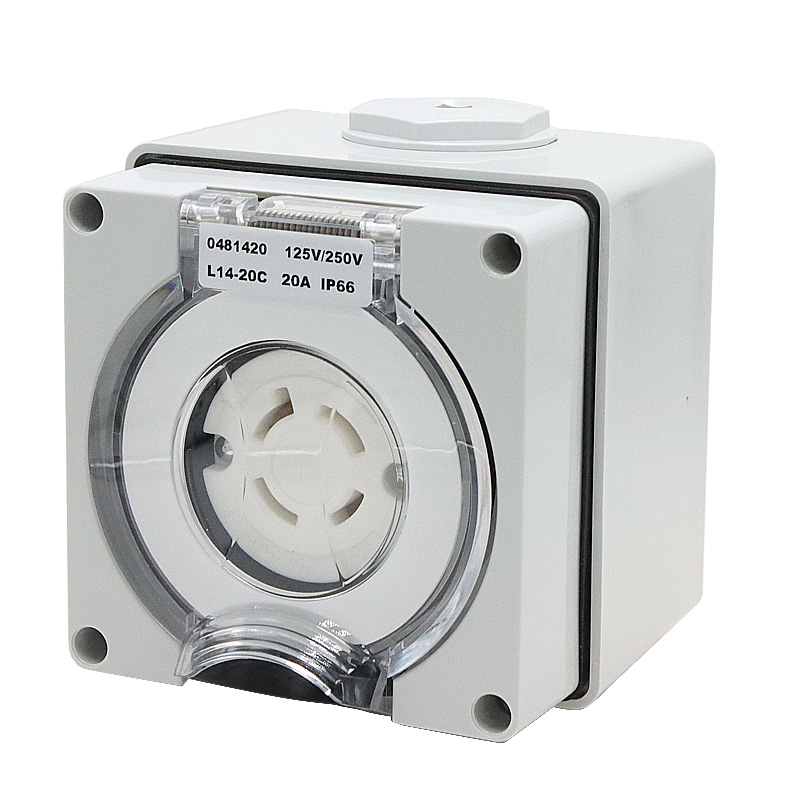 Outdoor Power Receptacle - 125/250V 20A 発電機 RV 電源インレットボックス PVC