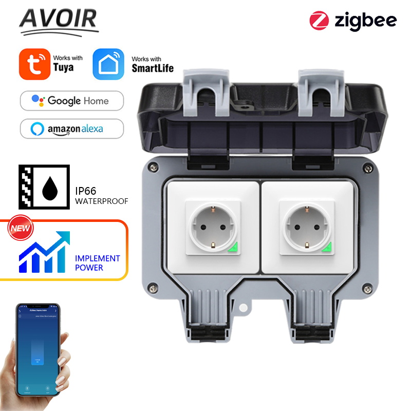 Outdoor Power Usa - Avoir Tuya Zigbee 電気ソケット IP66 防水屋外