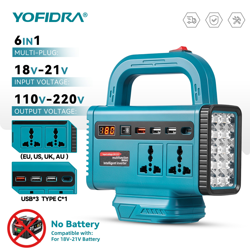 Outdoor Usb Power Adapter - YOFIDRA 220V ポータブルパワーインバーター 屋外緊急電源 USB Type-C