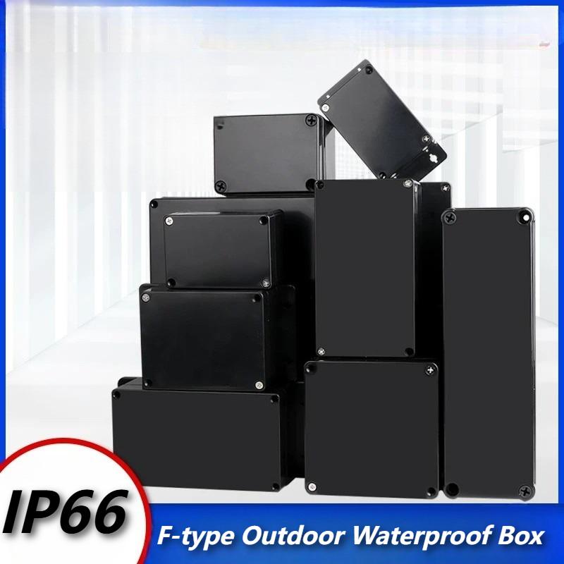 Outdoor Power Monitor - トリプル防水ジャンクションボックス屋内/屋外用端子箱、セキュリティ監視電源用IP65 ABSプラスチック製黒色防水ボックス