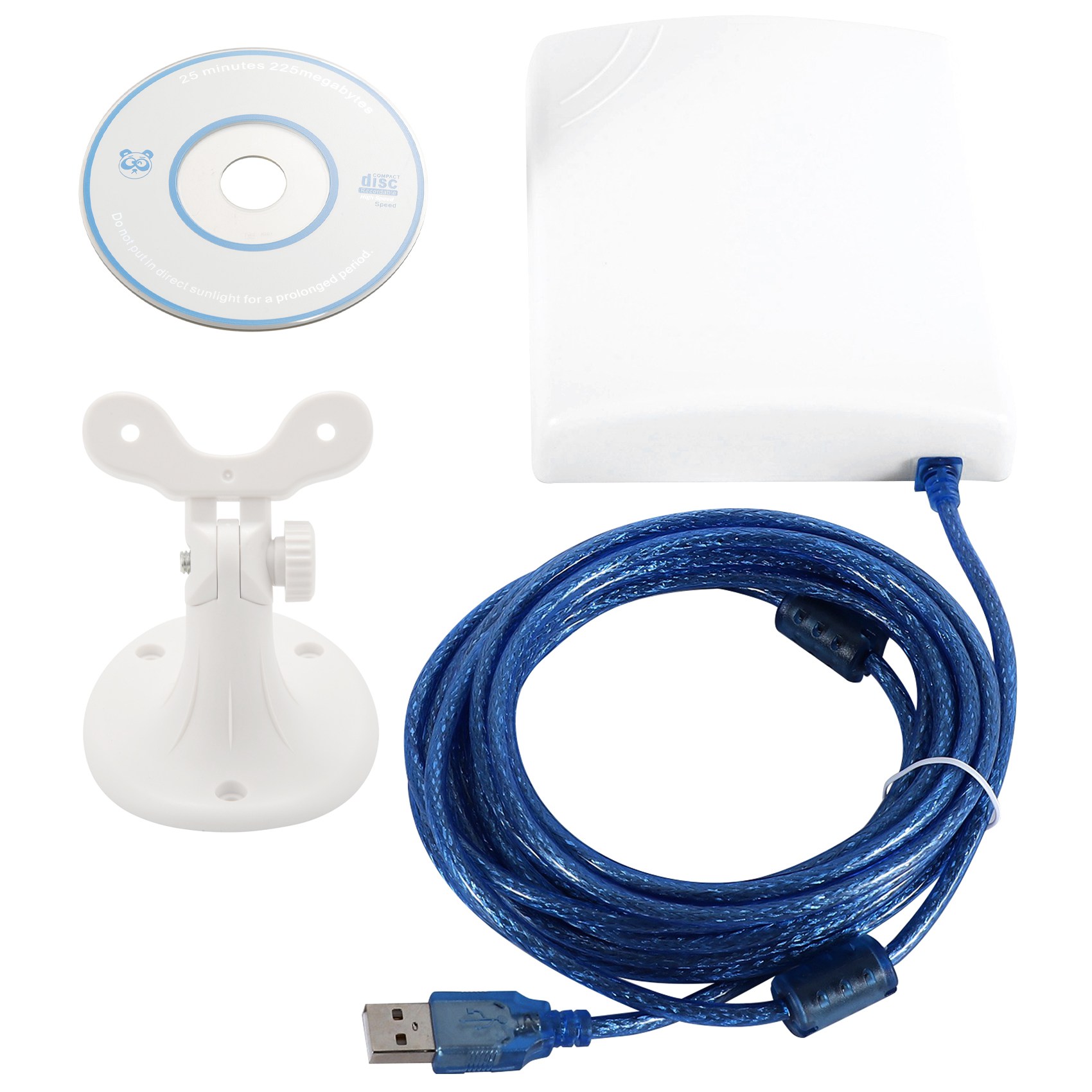 Outdoor Usb Power Adapter - A53M-150Mbps 高利得14Dbiアンテナ 5Mケーブル ワイヤレスUSBアダプター 高出力 屋外防水