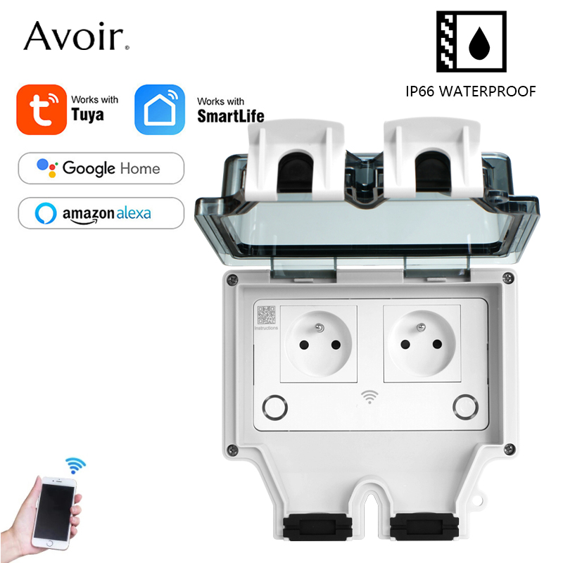 Outdoor Power Outlet With Remote Control - Avoir Tuya 電源ソケット IP66 屋外 Wifi