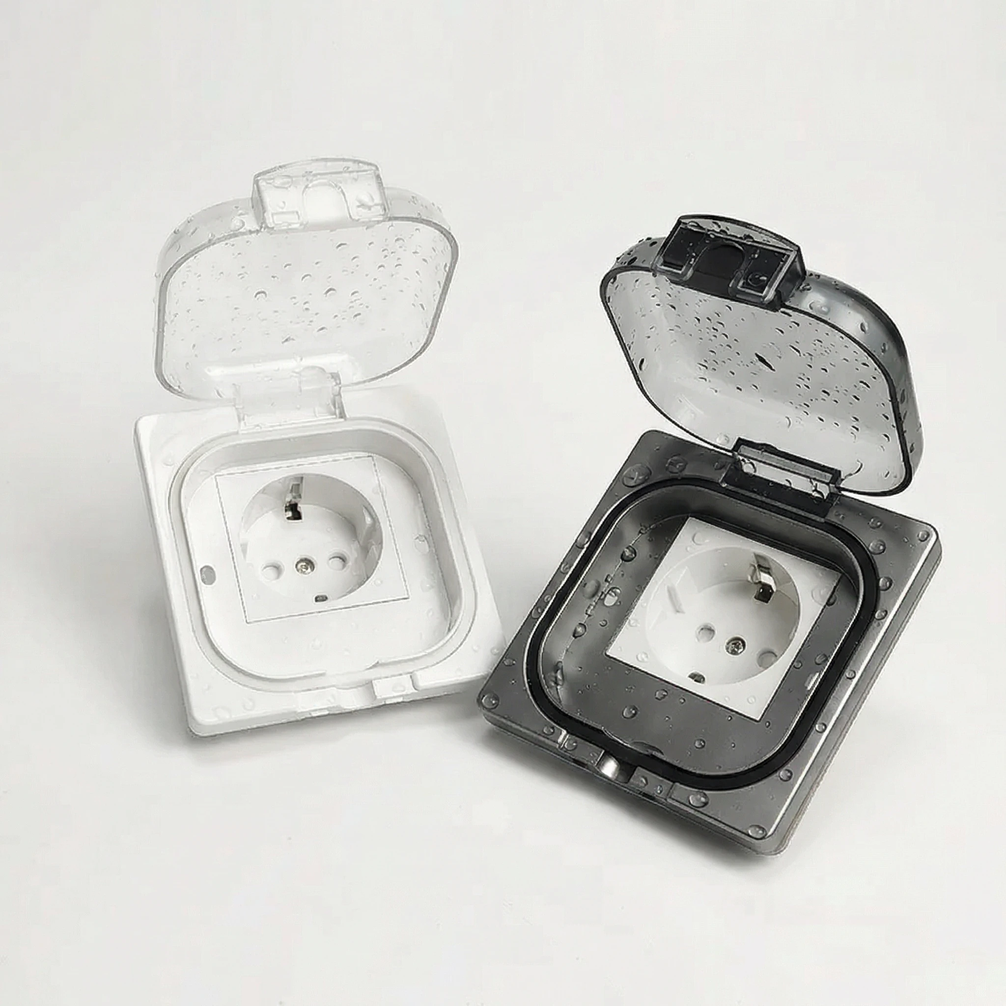 Outdoor Power Receptacle - IP65防水屋外ソケット - 16A高出力壁プレート、250V米国/タイスタイル10Aコンセント、浴室用・耐候性電気製品
