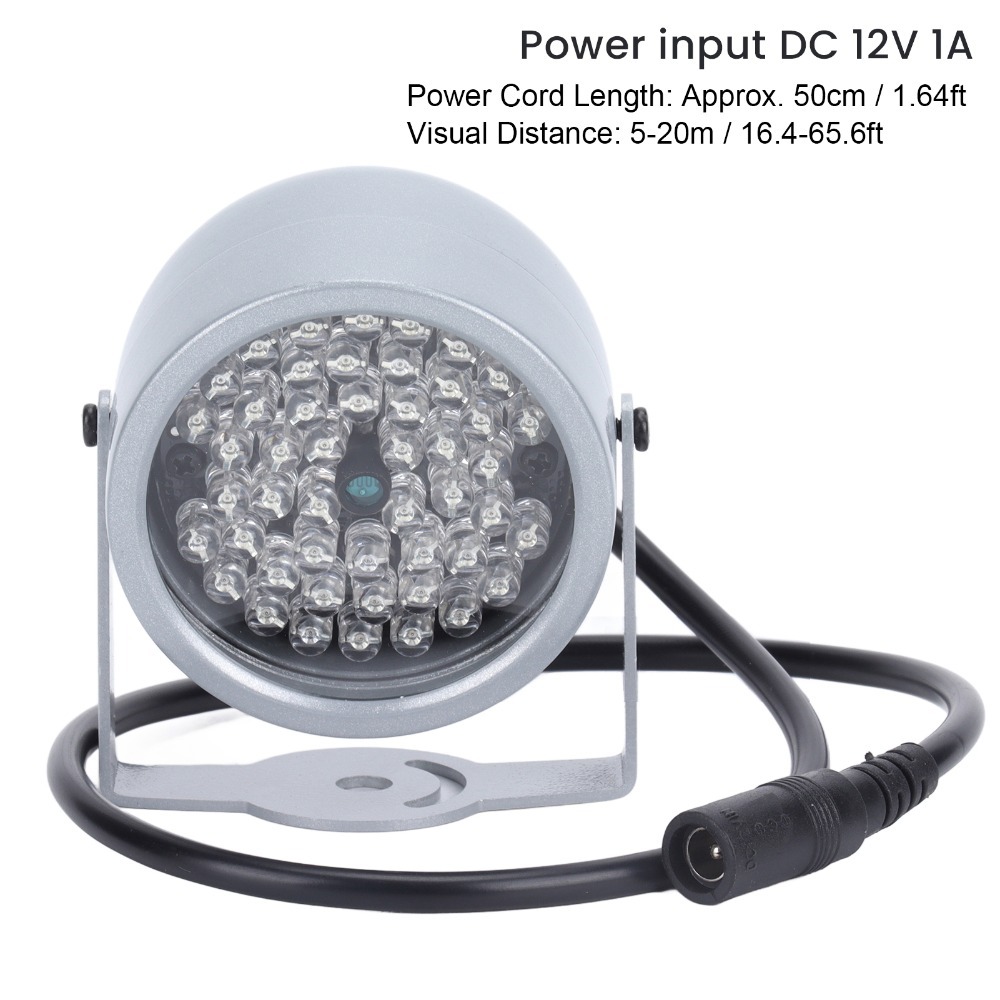 Outdoor Power Monitor - 48 LED フィルライト 12V 電圧自動誘導赤外線ランプハイパワーアレイ設計監視ランプ屋外監視