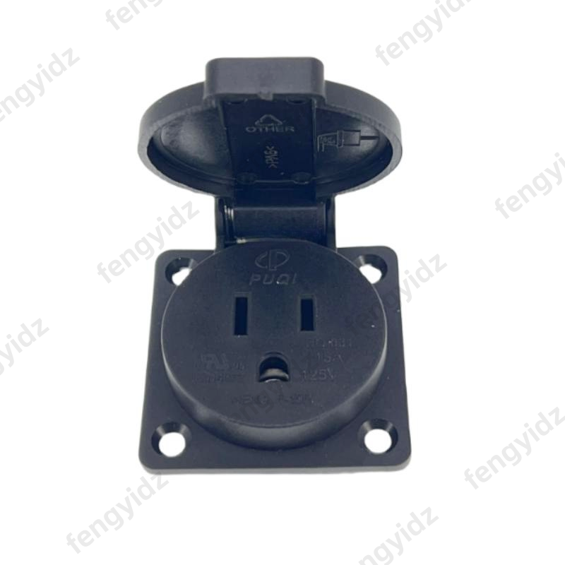 黒 125V 15A 20A IP44 CE アメリカ日本多 - Outdoor Power Receptacle のレビューと価格