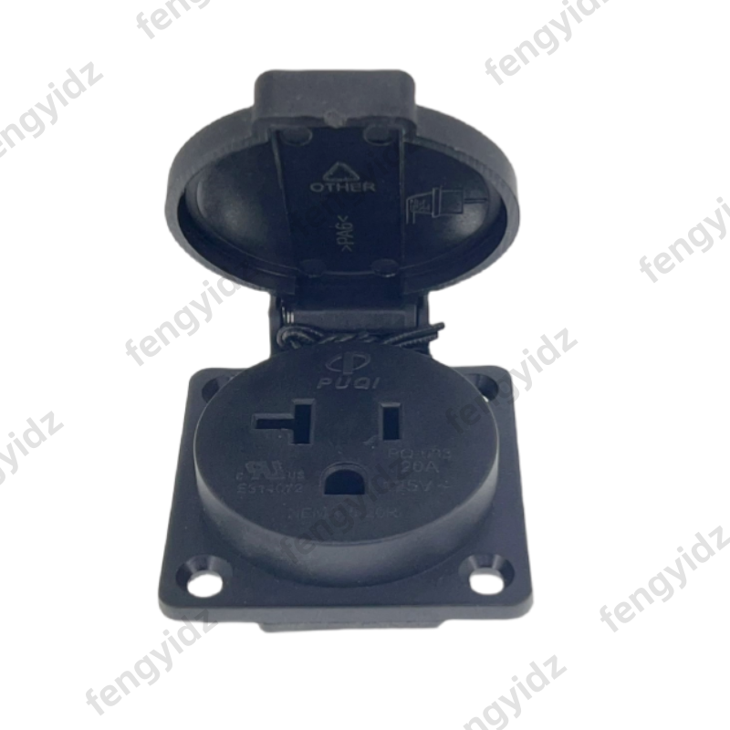 黒 125V 15A 20A IP44 CE アメリカ日本多 - Outdoor Power Receptacle のレビューと価格