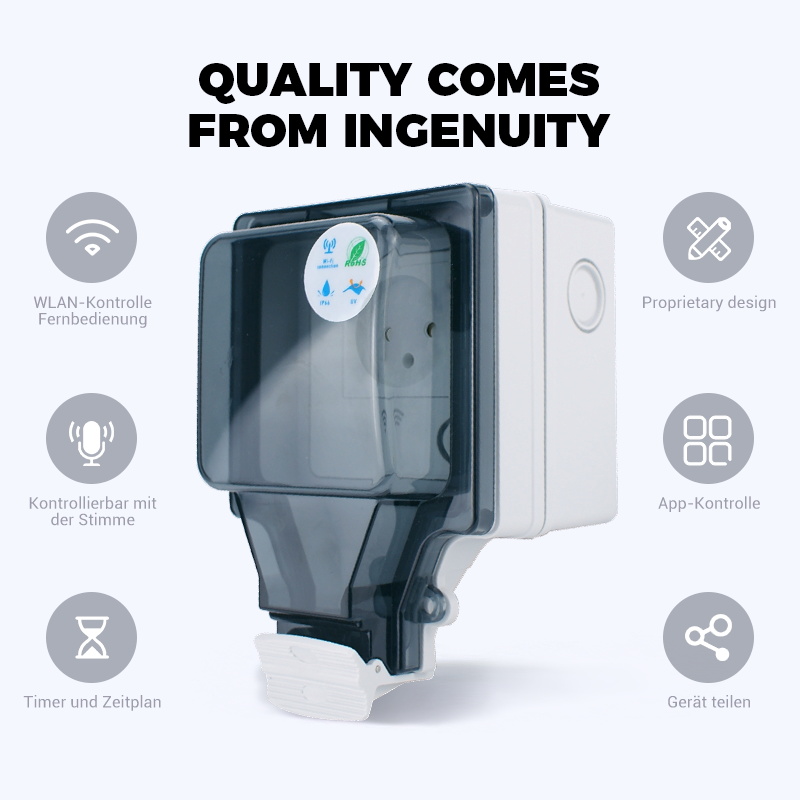 Avoir IP66 屋外防水ソケットイスラエルプラグ Tu - Outdoor Power Outlet With Remote Control のレビューと価格