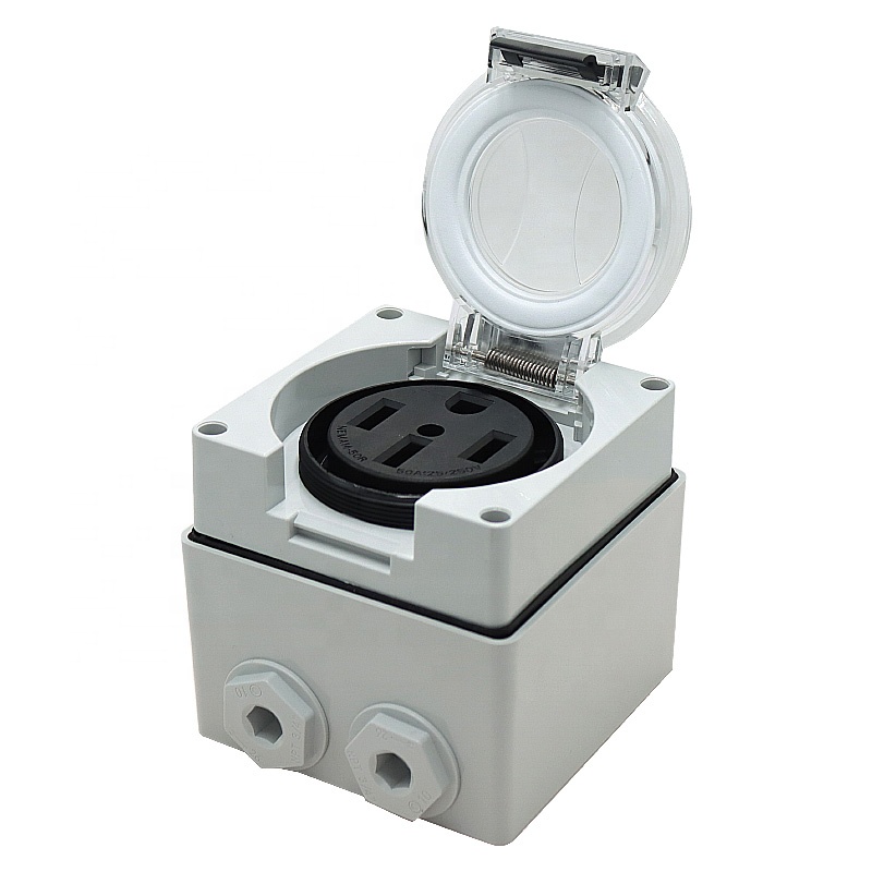 50アンペア発電機RV電源インレットボックスプラスチック防水 - Outdoor Power Receptacle のレビューと価格
