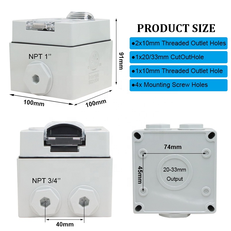 50アンペア発電機RV電源インレットボックスプラスチック防水 - Outdoor Power Receptacle のレビューと価格