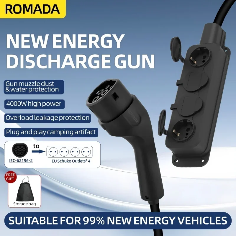 ポータブル16A 4KW電気自動車EV充電器V2Lケーブルサ - Outdoor Power Usa のレビューと価格