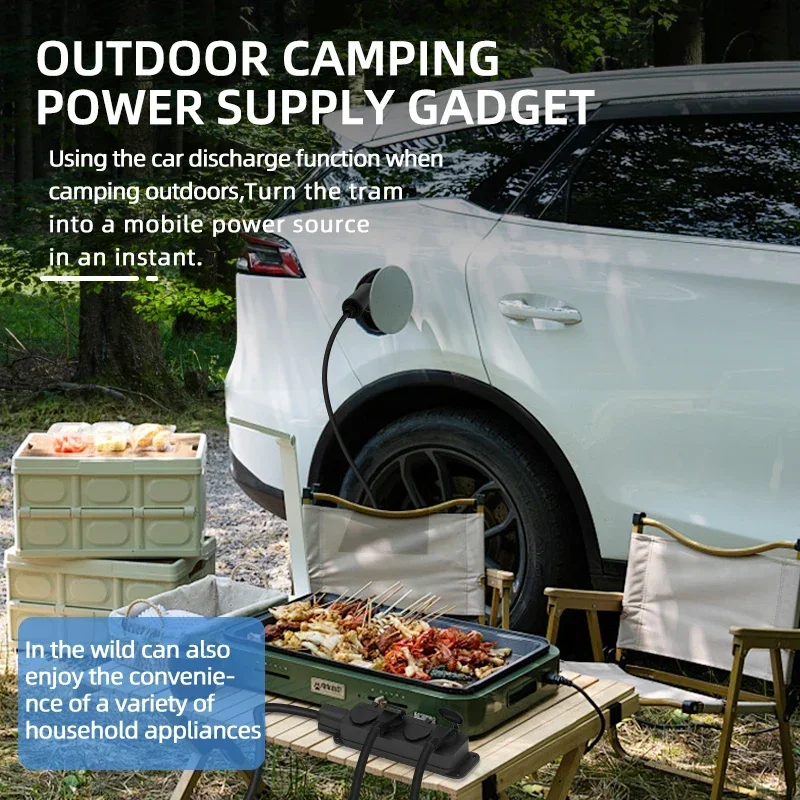 ポータブル16A 4KW電気自動車EV充電器V2Lケーブルサ - Outdoor Power Usa のレビューと価格