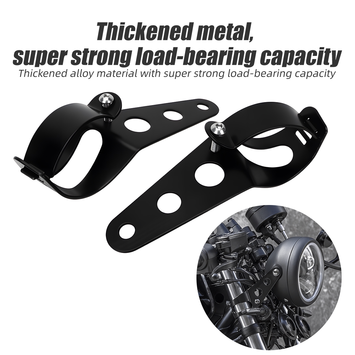 ユニバーサルオートバイヘッドライトマウントブラケット 28- - Outdoor Power Usa のレビューと価格