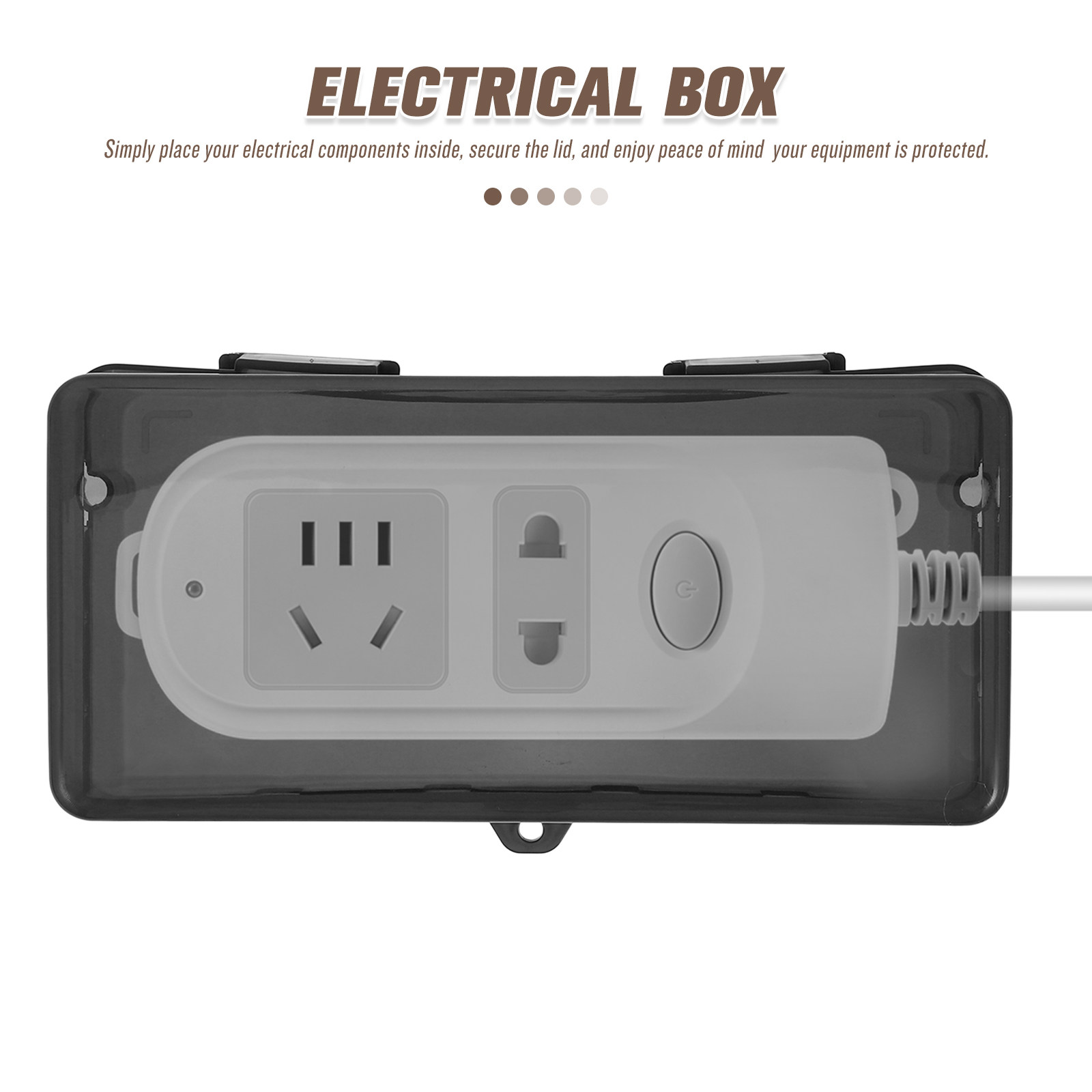 大型屋外電気ボックス用防水防塵延長コードカバー、8つのケーブ - Outdoor Power Strip With Cover のレビューと価格