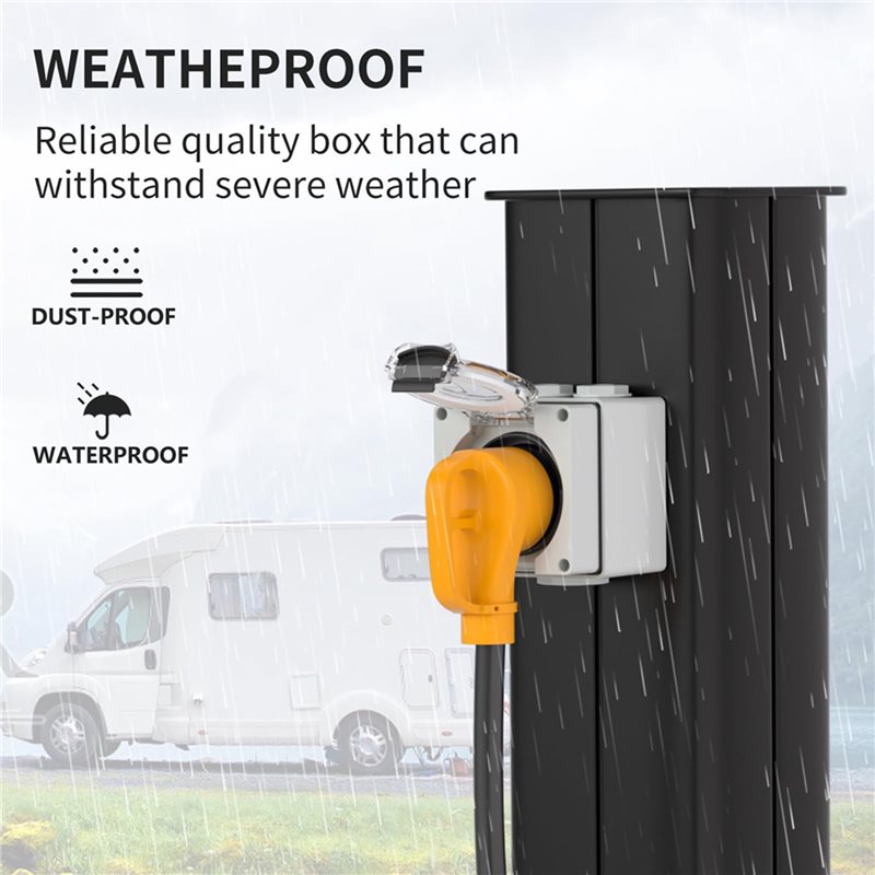 2X 30アンペア電源コンセントボックス、125ボルトNEM - Outdoor Power Receptacle のレビューと価格