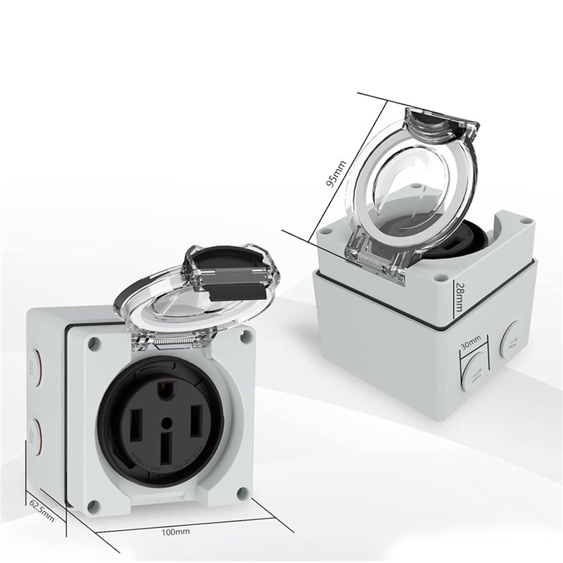 Y17A 6X 50Amp 電源コンセントボックス、125/ - Outdoor Power Receptacle のレビューと価格