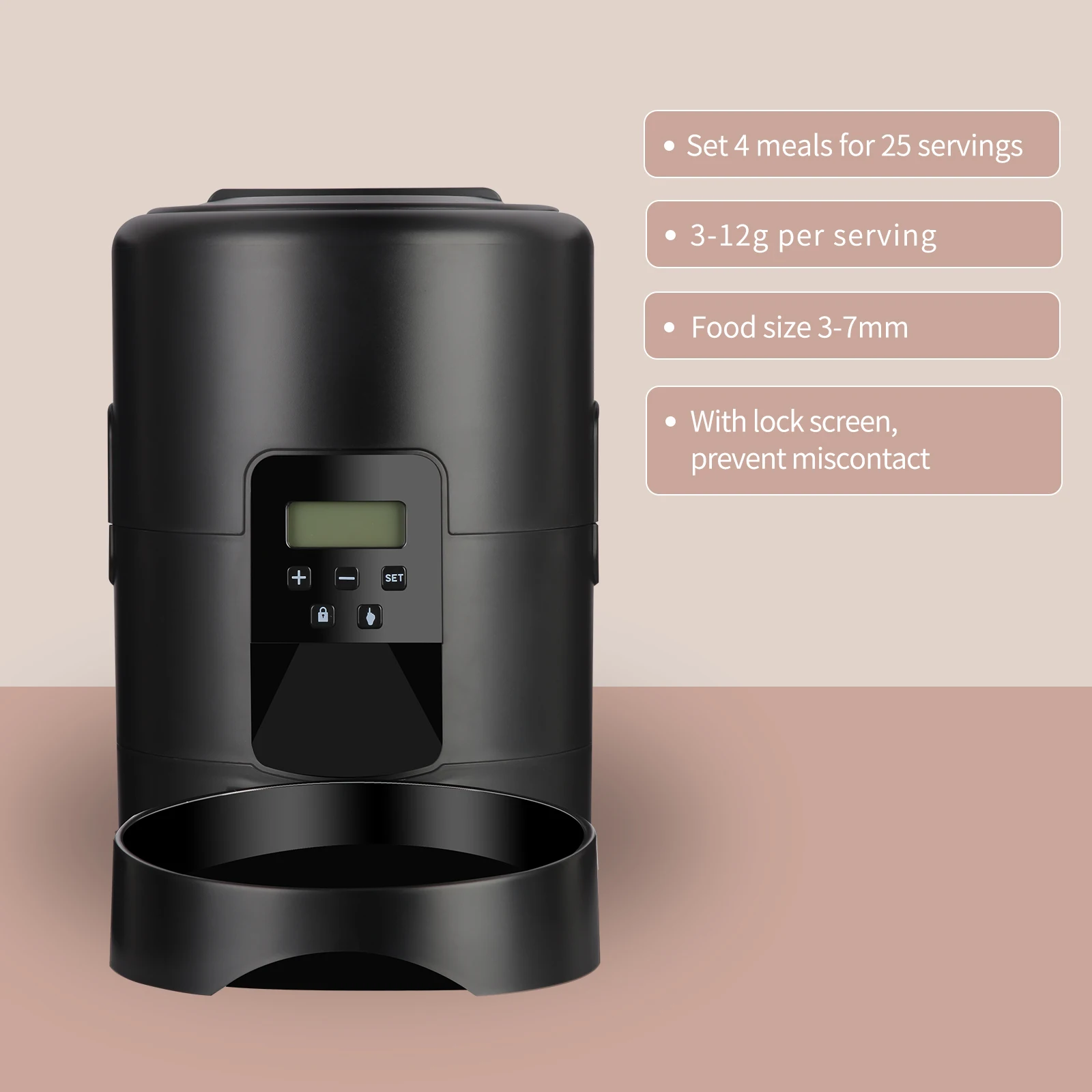 2Lアプリ制御自動ペットフィーダーボタン式自動給餌器スマート - Outdoor Usb Power Adapter のレビューと価格