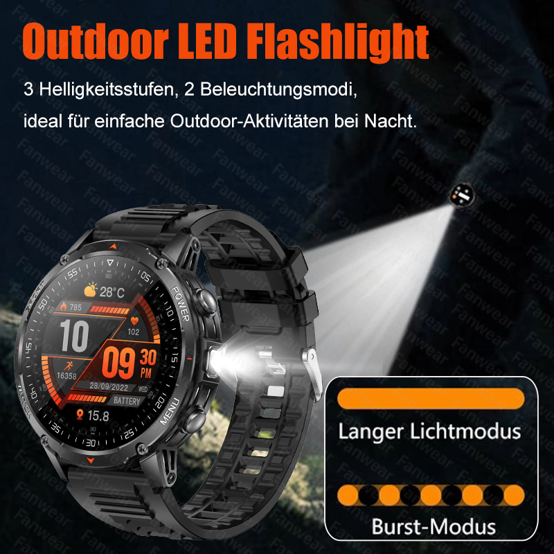 Fanwear 新しい軍事アウトドア頑丈なメンズスマートウォ - Outdoor Power Monitor のレビューと価格
