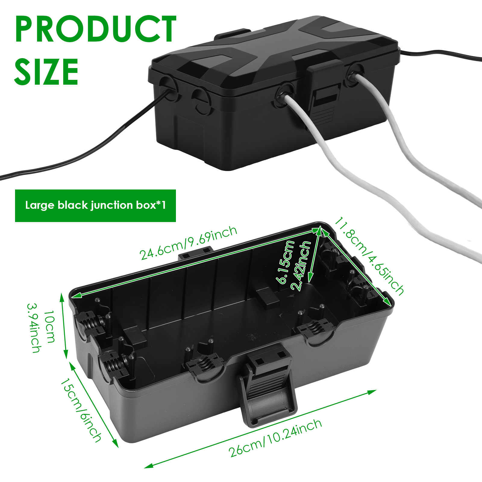 屋外電気ボックス 防水 耐候性接続ボックス 6ケーブルエント - Outdoor Power Strip With Cover のレビューと価格