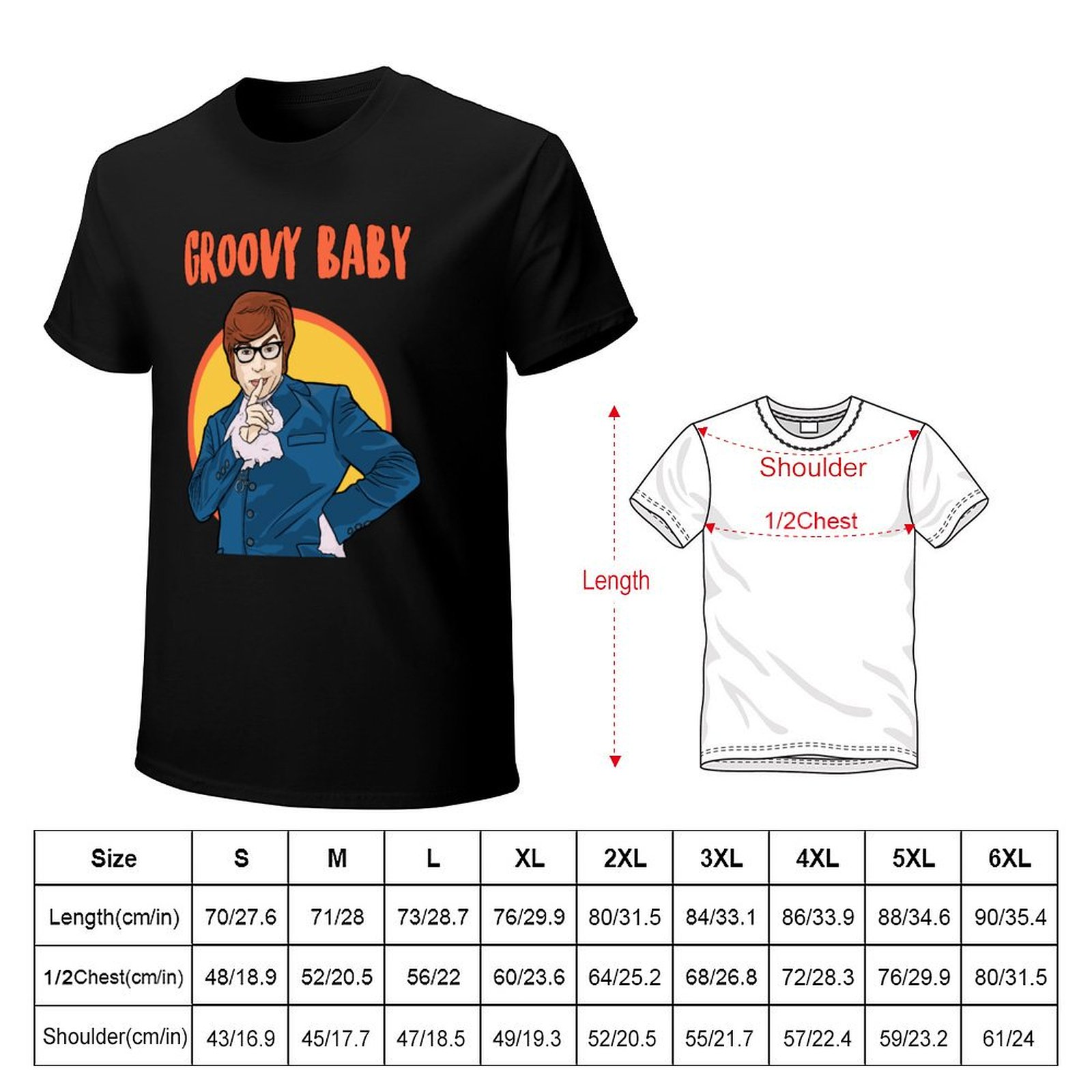 グルービーベイビー - オースティン・パワーズ Tシャツ ワ - Outdoor Power Austin のレビューと価格