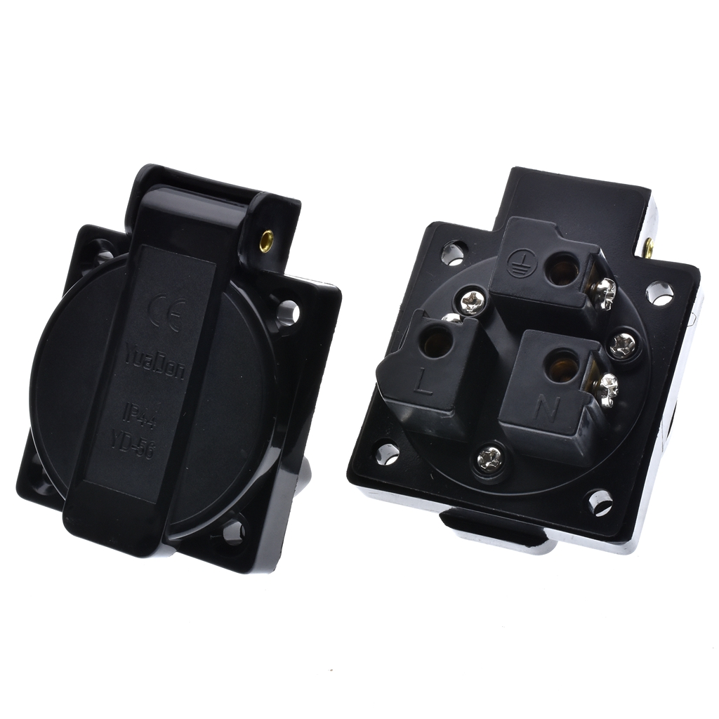 1 個英国黒青 13A 250V IP44 英国多機能 2P - Outdoor Power Receptacle のレビューと価格