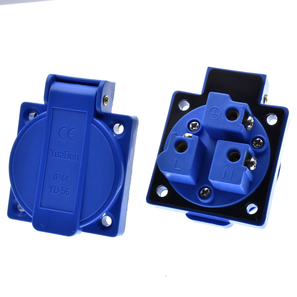 1 個英国黒青 13A 250V IP44 英国多機能 2P - Outdoor Power Receptacle のレビューと価格