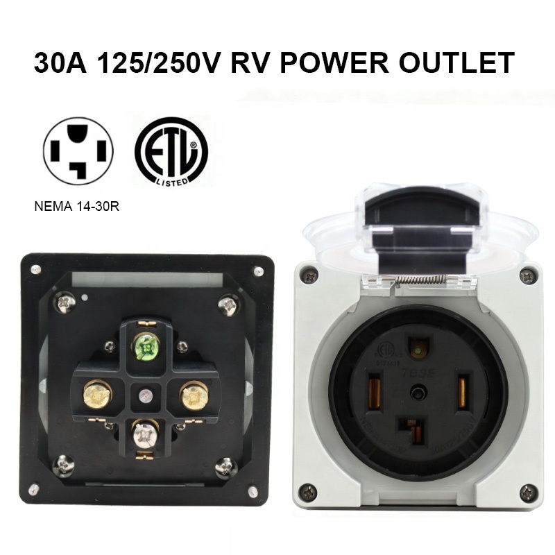 30アンペア電源コンセントボックス NEMA 14-30R  - Outdoor Power Receptacle のレビューと価格
