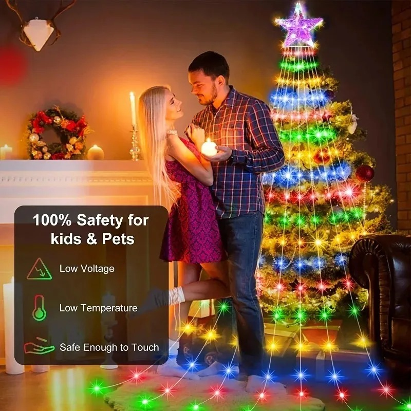 USB 電源スターウォーターフォール LED ストリングライ - Outdoor Power For Christmas Lights のレビューと価格