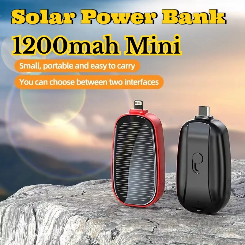 1200mAh ソーラーミニパワーバンクキーホルダーポータブ - Outdoor Usb Power Adapter のレビューと価格