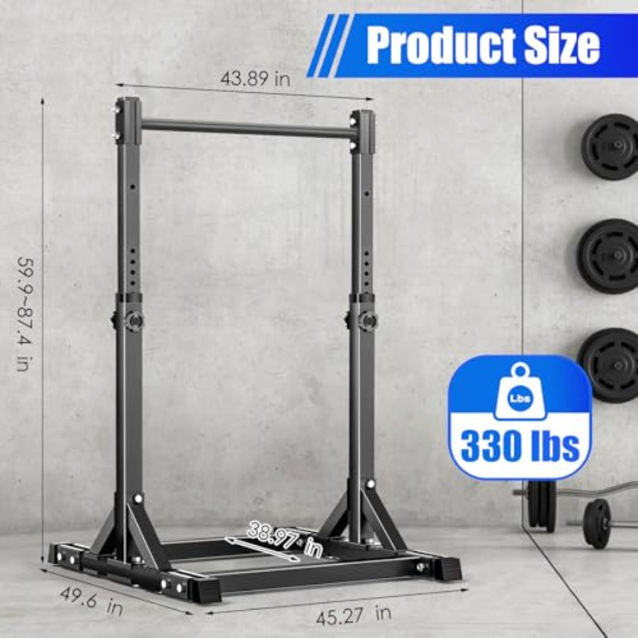 自立式調整可能懸垂バー ホームジム 屋内外兼用 ヘビーデュー - Outdoor Power Tower Pull Up Bar のレビューと価格