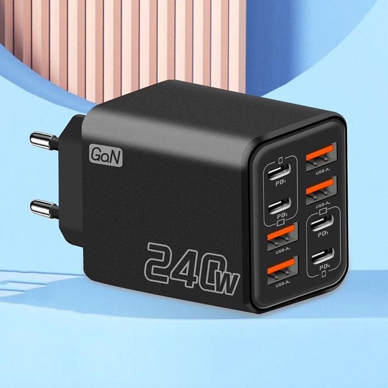 240W GaN USB C充電器 8 in 1 急速充電パ - Outdoor Usb Power Adapter のレビューと価格
