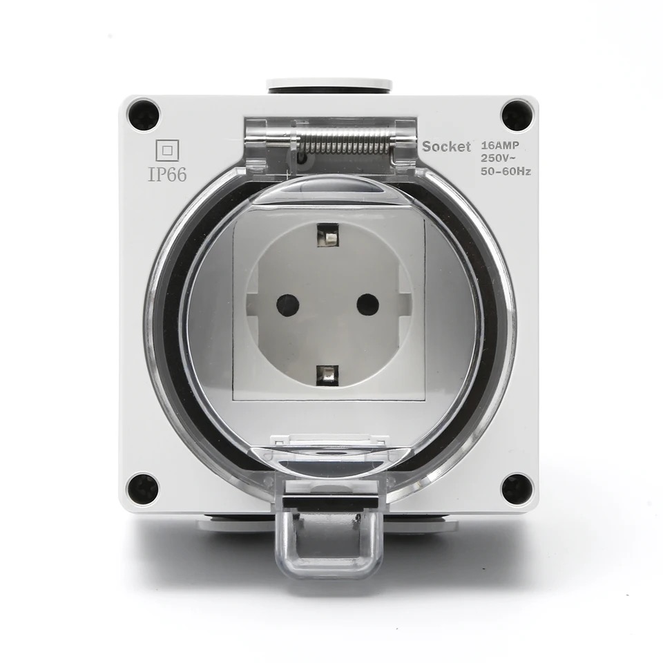 IP66防水電源コンセント 屋外耐候性 埋め込み型壁コンセン - Outdoor Power Receptacle のレビューと価格