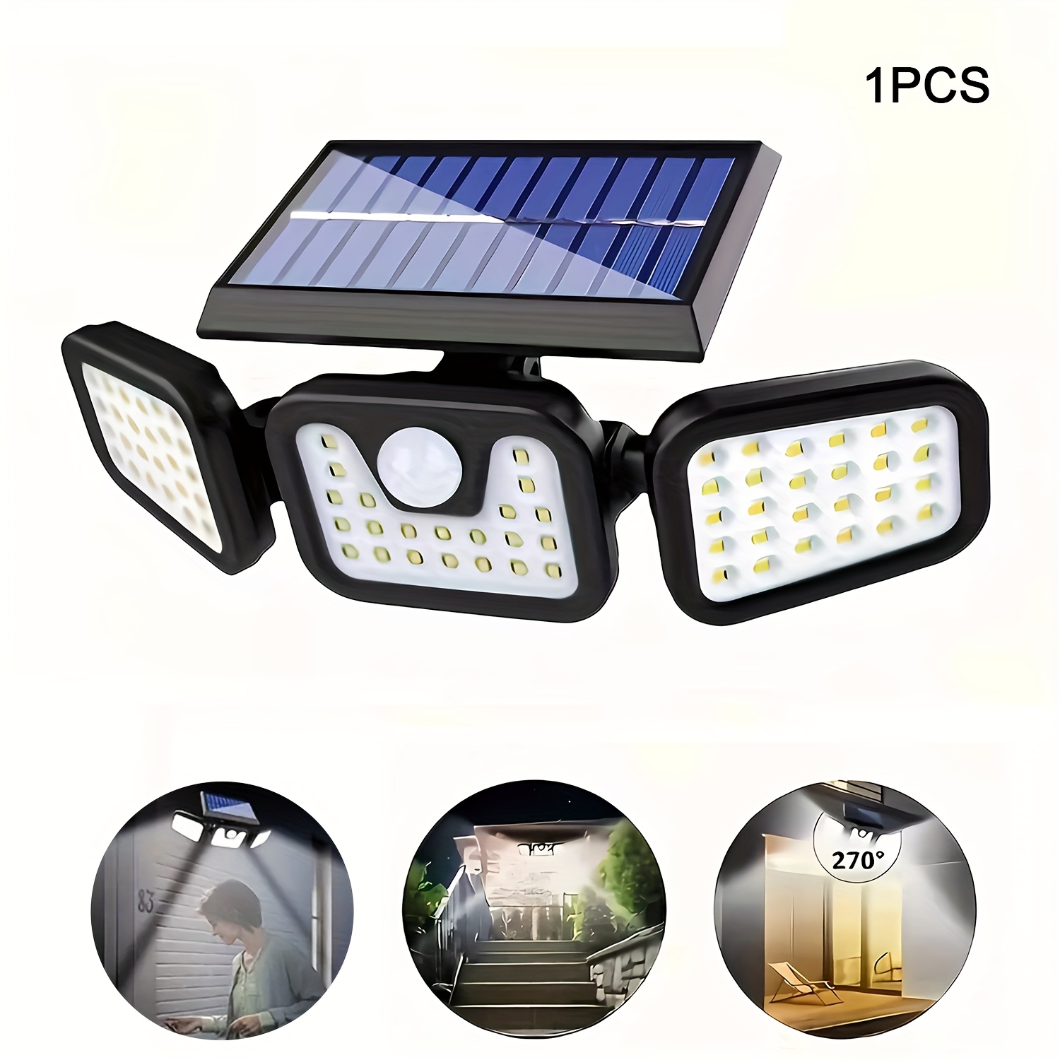 74 LED ソーラーパワーモーションセンサーライト ウォー - Outdoor Power Outlet Weatherproof のレビューと価格