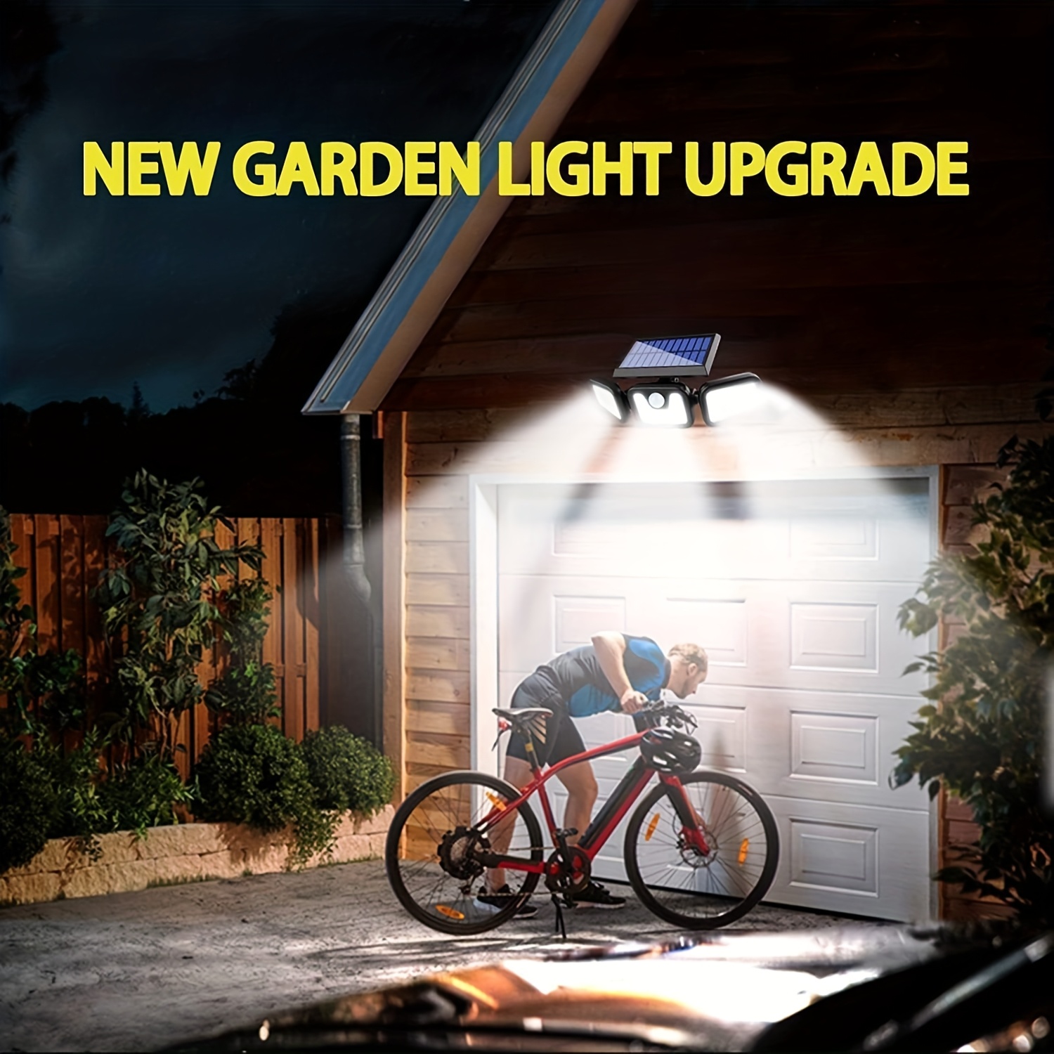 74 LED ソーラーパワーモーションセンサーライト ウォー - Outdoor Power Outlet Weatherproof のレビューと価格
