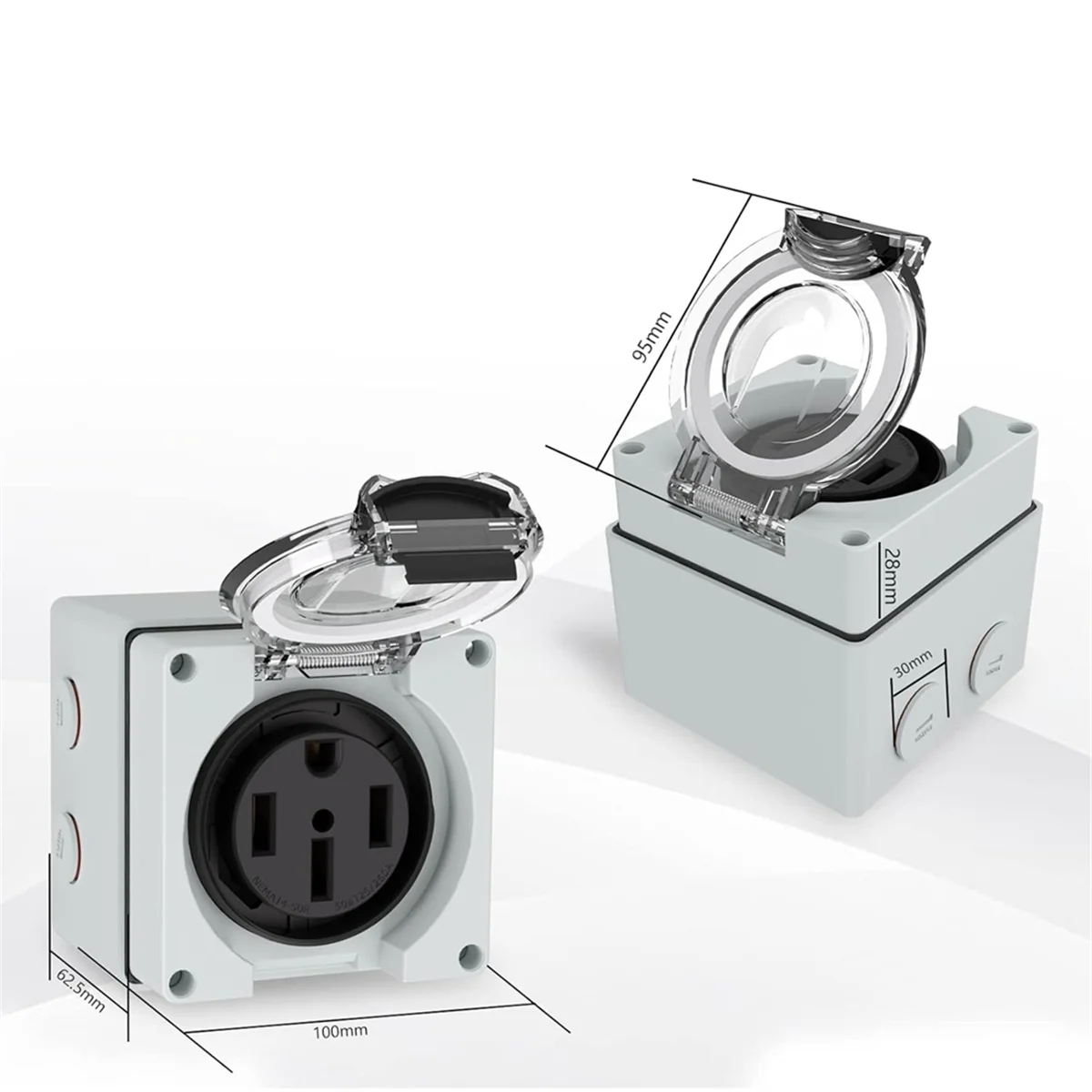 電源コンセントボックス、125/250ボルトNEMA 14- - Outdoor Power Receptacle のレビューと価格