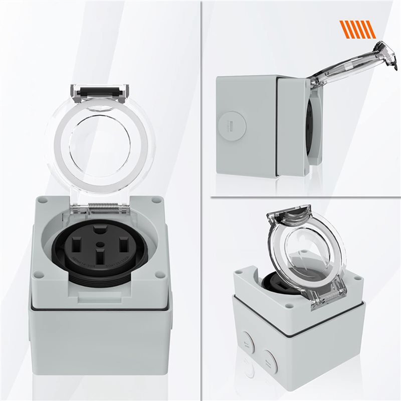 ABZL 6X 50Amp 電源コンセントボックス、125/ - Outdoor Power Receptacle のレビューと価格