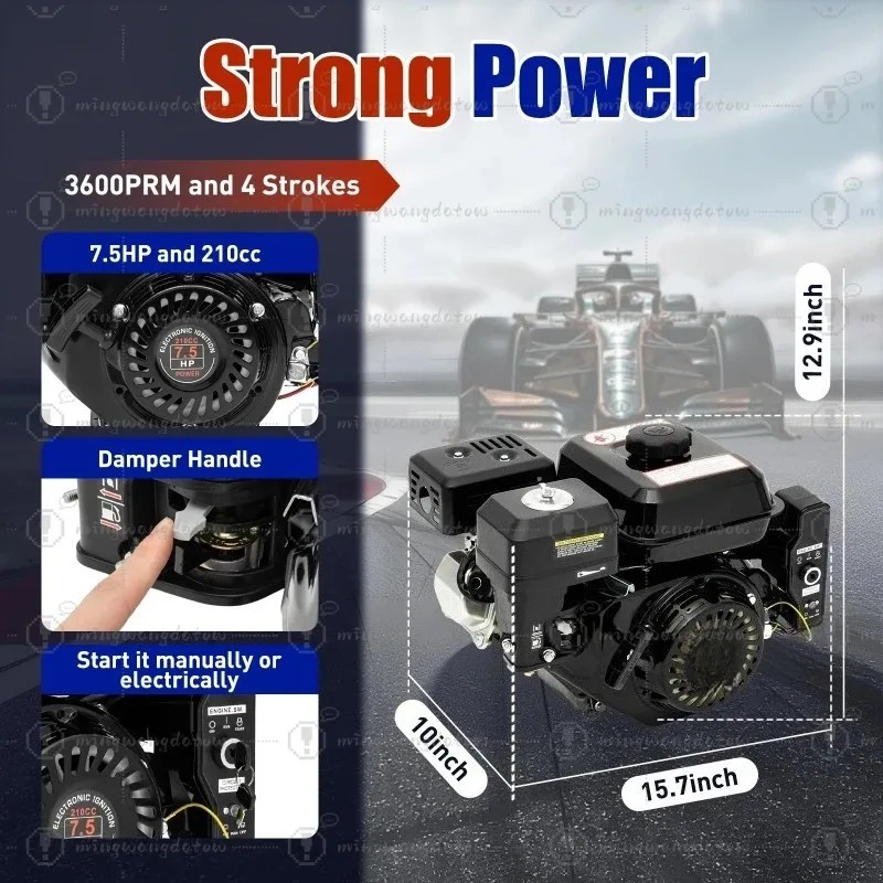 4ストローク212cc 7.5馬力ガソリンエンジン電動スター - Log Splitter Electric のレビューと価格