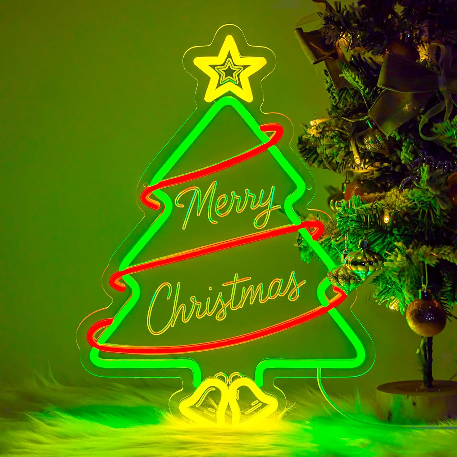 クリスマスツリーネオンサイン USB電源ネオンサイン クリス - Outdoor Power For Christmas Lights のレビューと価格