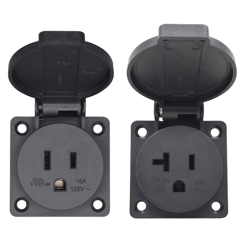 1 個ユニバーサル 15A 20A アメリカ屋外防水産業用電 - Outdoor Power Receptacle のレビューと価格