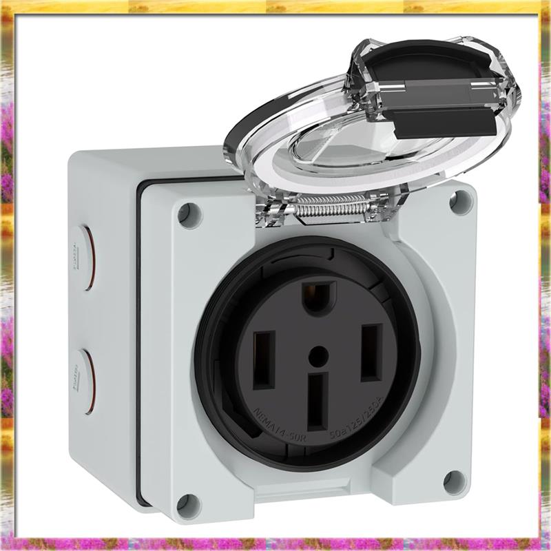 AA46 HOT-50Amp 屋外電源コンセントボックス、N - Outdoor Power Receptacle のレビューと価格