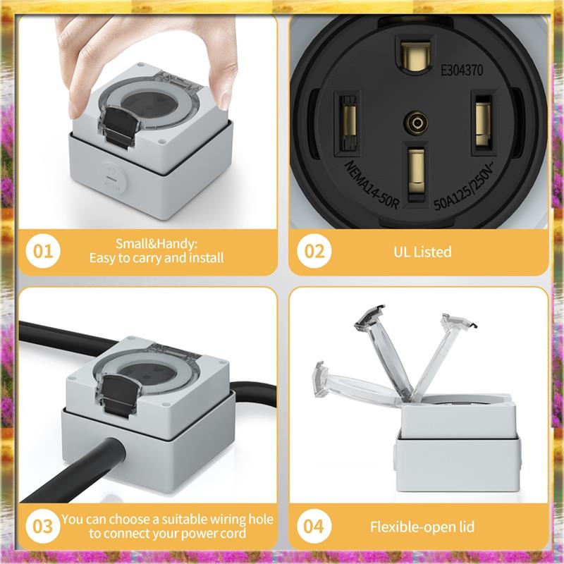 AA46 HOT-50Amp 屋外電源コンセントボックス、N - Outdoor Power Receptacle のレビューと価格