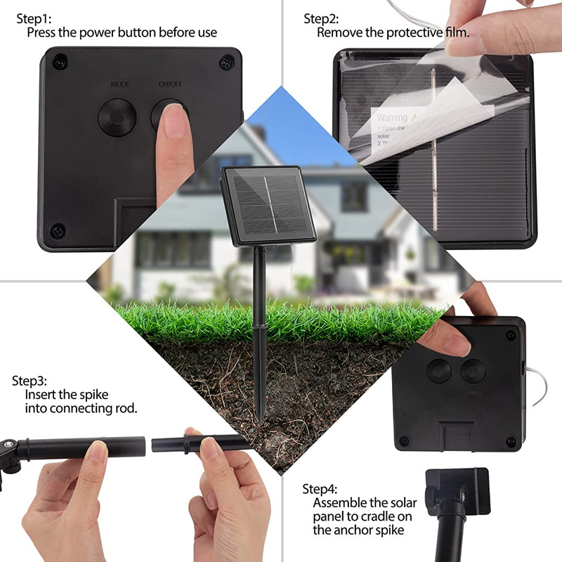 防水銅線ソーラーLEDストリングライト,8つの照明モード,ク - Outdoor Power For Christmas Lights のレビューと価格