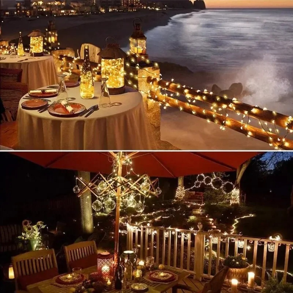 100 LED ソーラーフェアリー防水銅線ストリングライトク - Outdoor Power For Christmas Lights のレビューと価格