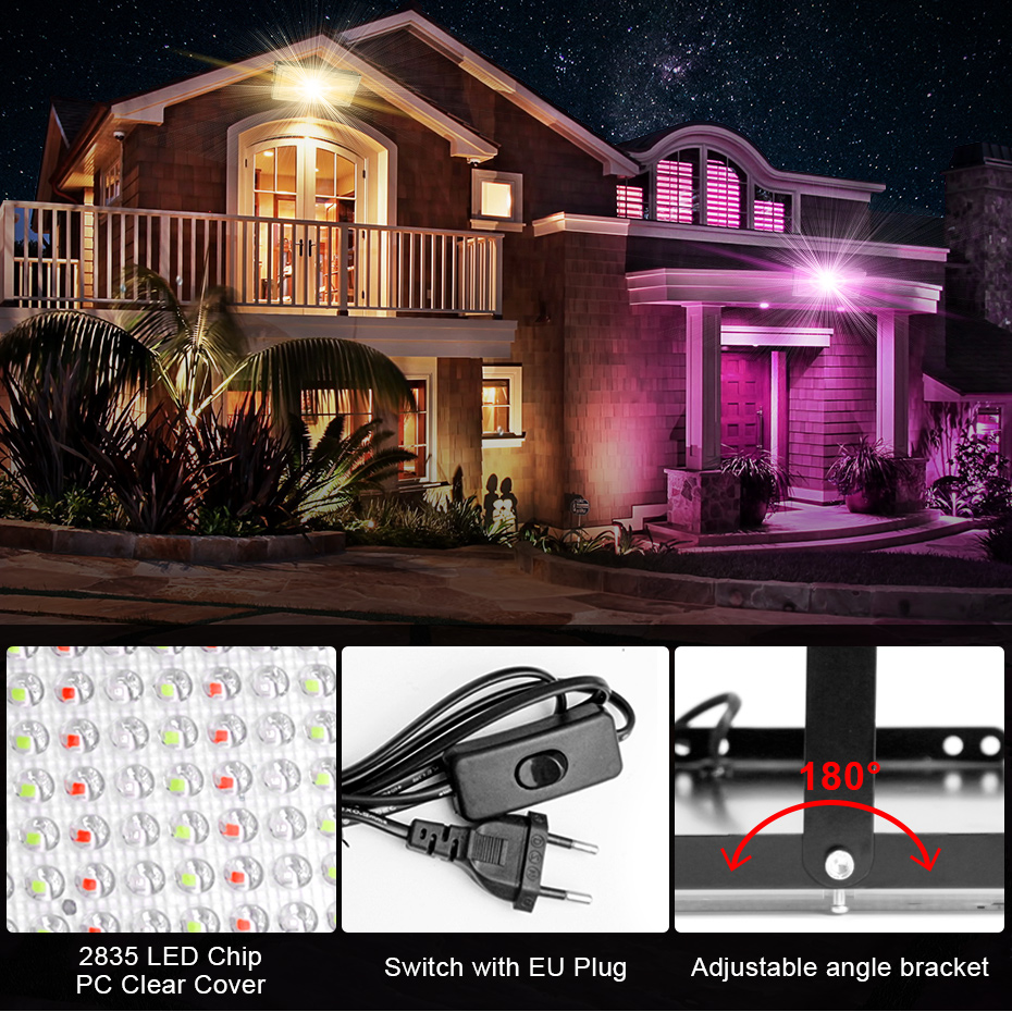 IP65防水RGB LED投光器 50W/100W/300W - Outdoor Power Outlet With Remote Control のレビューと価格