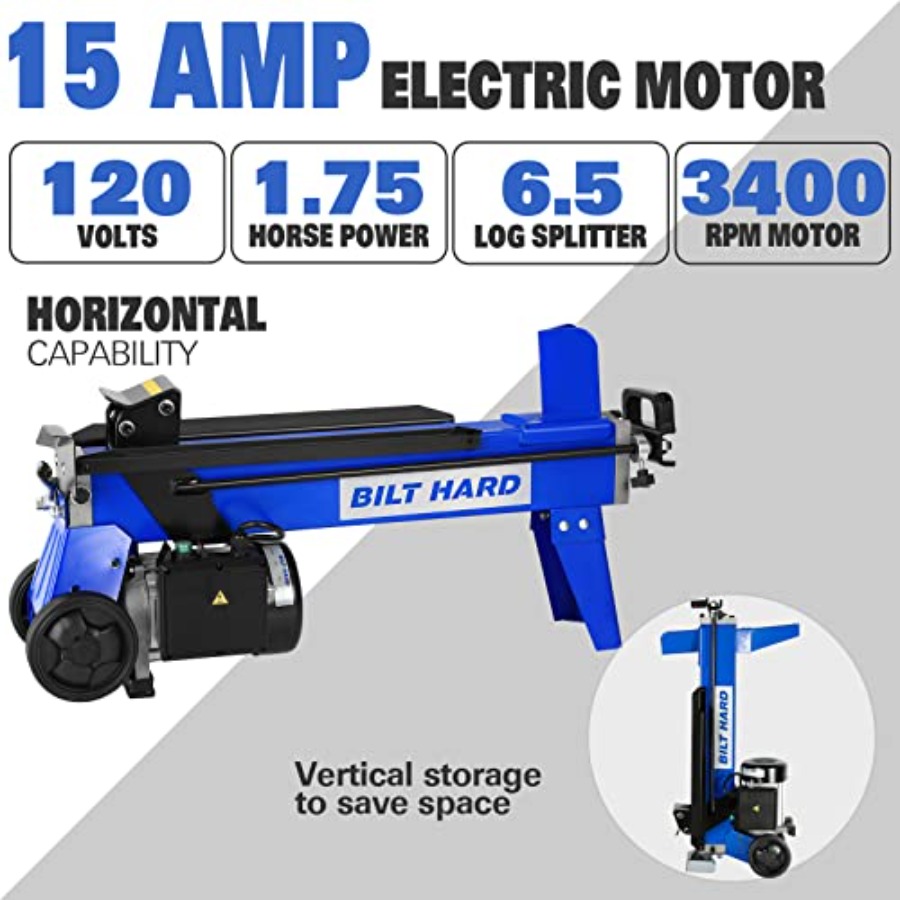 BILT HARD 6.5トン電動薪割り機（スタンド付き）- - Log Splitter Electric のレビューと価格